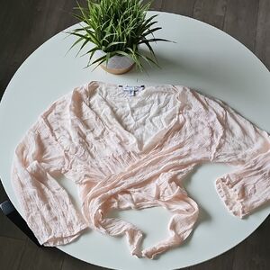 Michael stars Light Pink Wrap Blouse